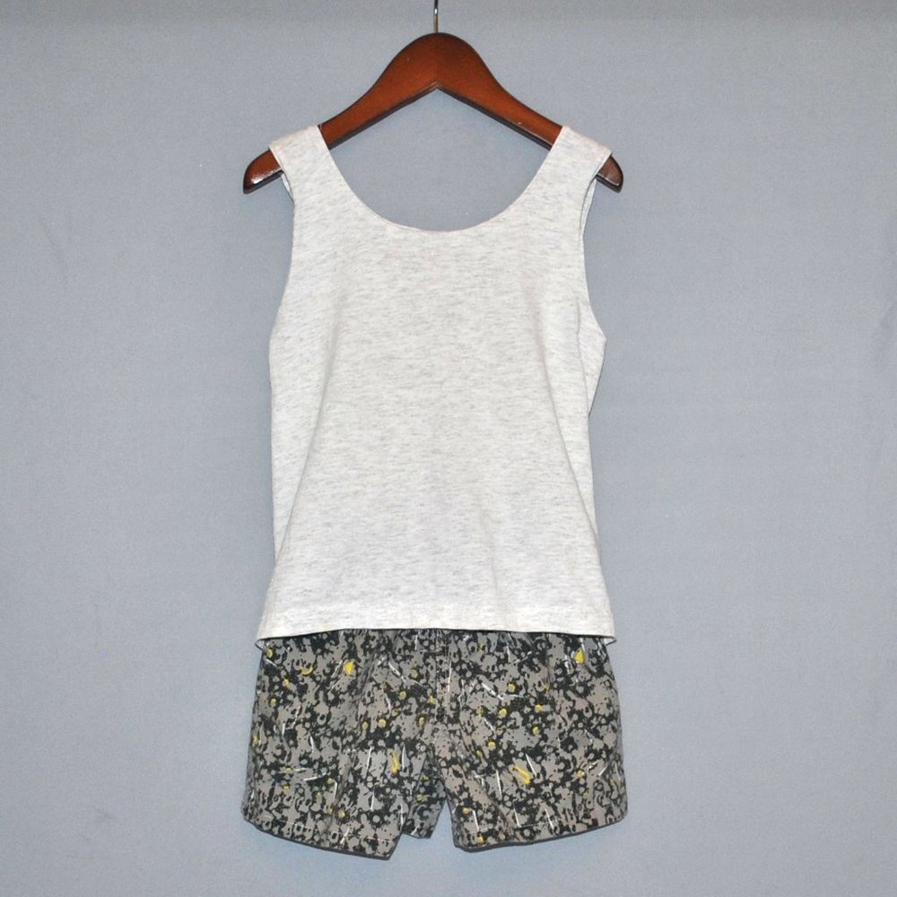 Vintage Boys Summer Outfit Size 4 Tank Top & Elastic Waist Shorts Set 90s